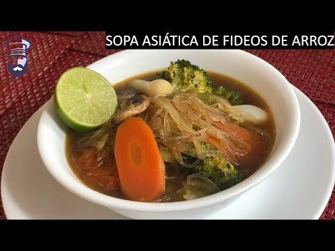 Cocina una Deliciosa Sopa de Fideos de Arroz y Verduras