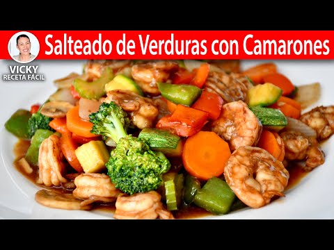 Deliciosa Receta de Salteado de Pollo, Carne y Camarones